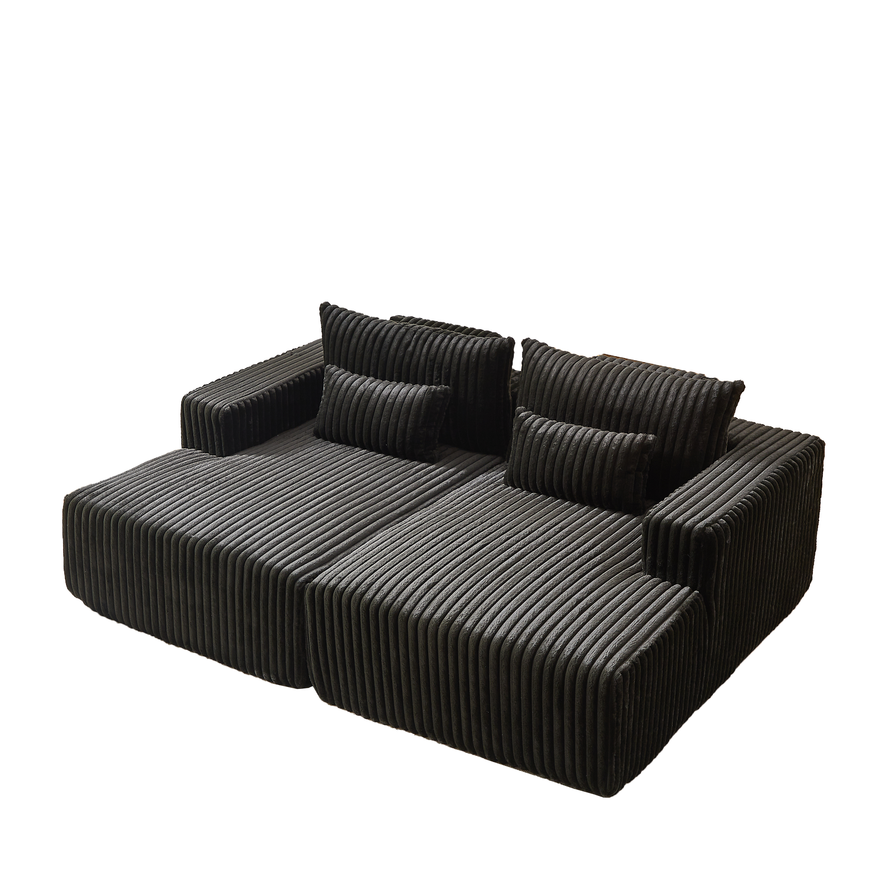 87" Oversized Sectional Lounge Chaise ,No Assembly Required,Cloud
