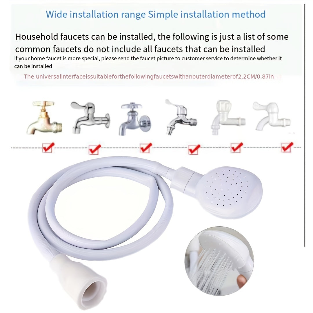 1pc Quick-Connect Portable Shower Head Attachment - Effortless Hair Washer & Pet Groomer - Durable Multifunctional Spray Nozzle for Sink Faucets - Easy Indoor/Outdoor Use