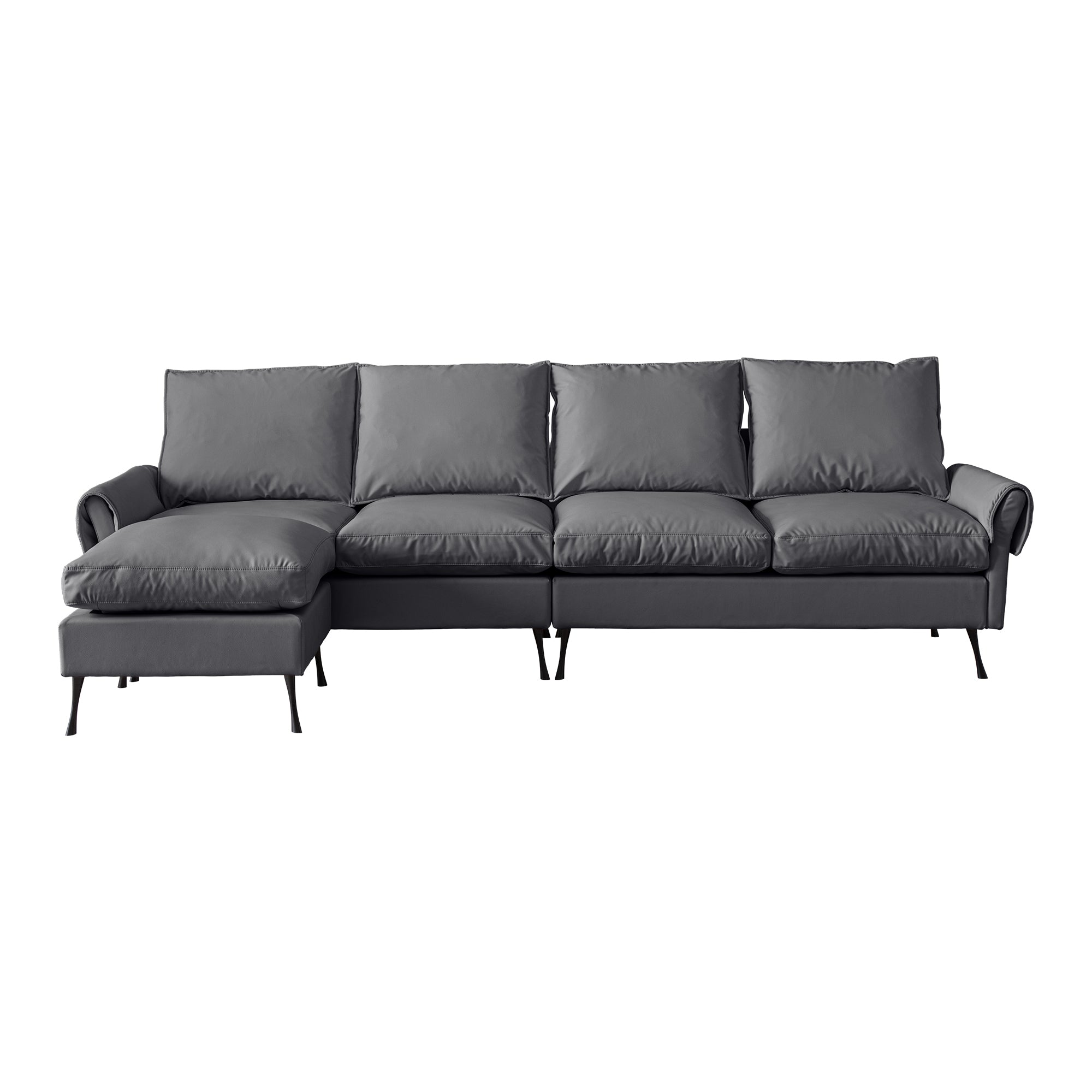 104.5"Modern Sectional Technical leather L-Shaped Sofa Couch with