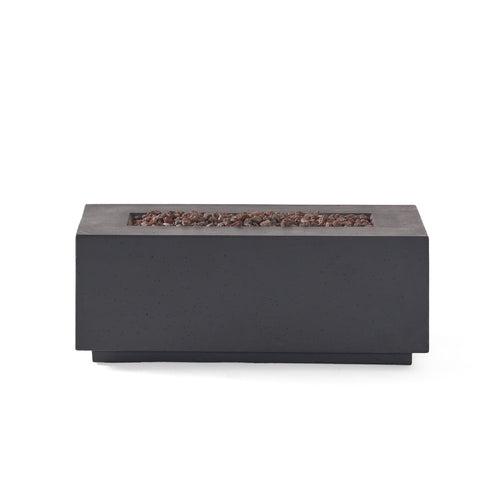 Contemporary Outdoor 40,000 BTU Propane Fire Pit Light Grey MgO