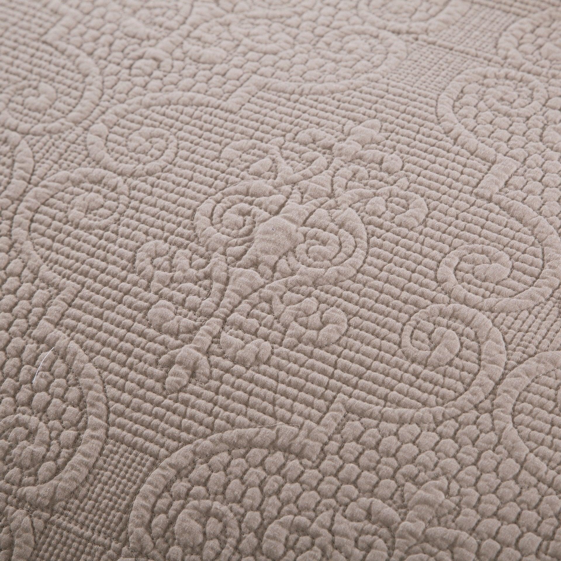 DaDa Bedding Neutral Taupe Beige Sandy Elegant Matelasse Cotton