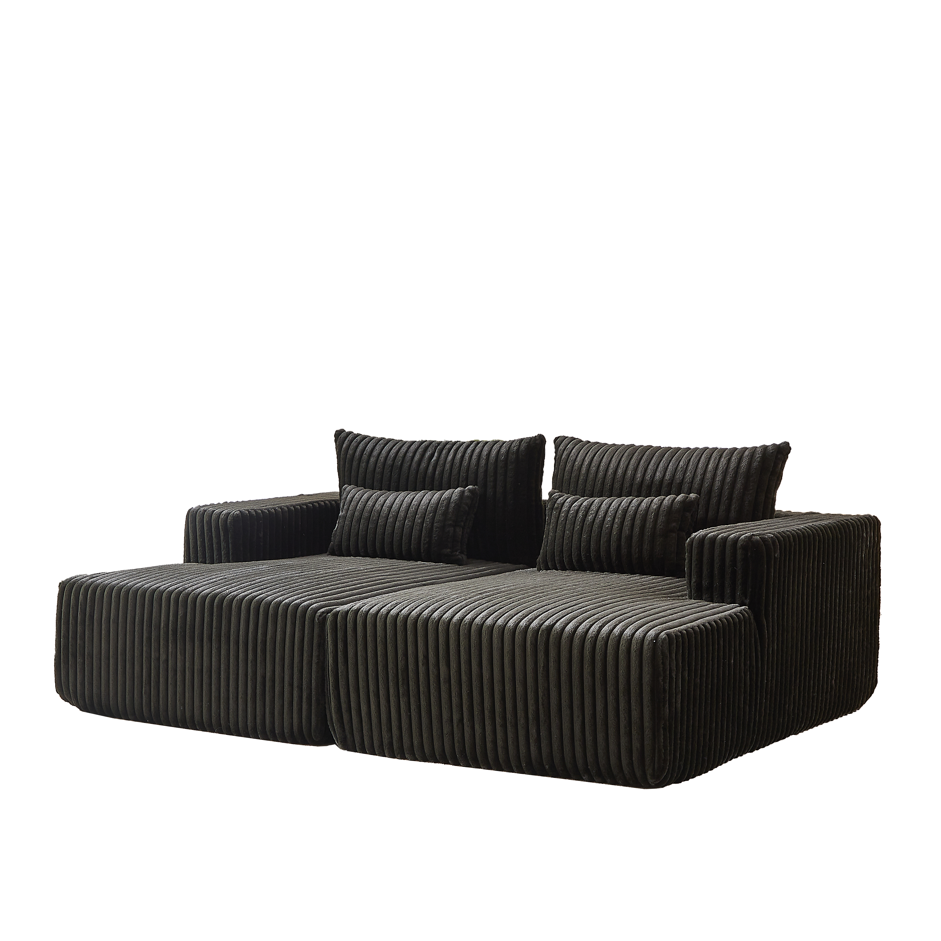 87" Oversized Sectional Lounge Chaise ,No Assembly Required,Cloud
