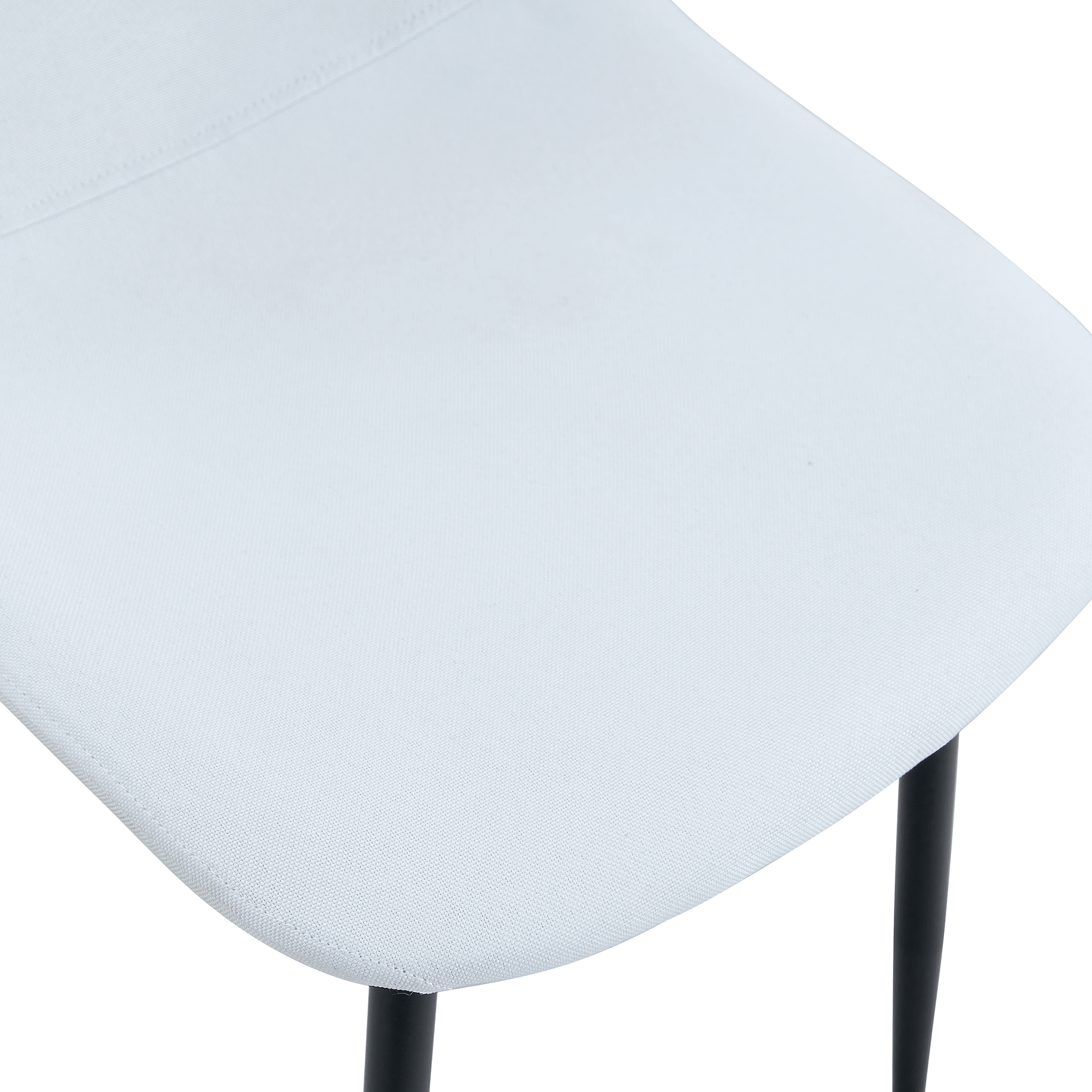 Luxury Simple Chair - Set of 4 WHITE Linen-Cotton Material High