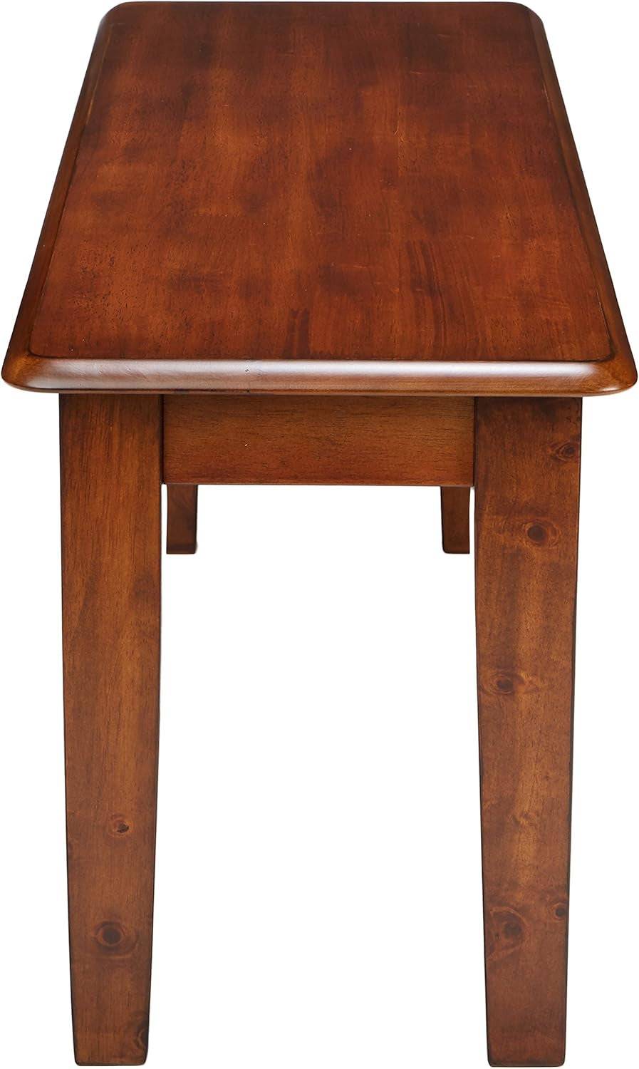 Berringer 17.5 Inch Rustic Traditional Dining Bench, Brown