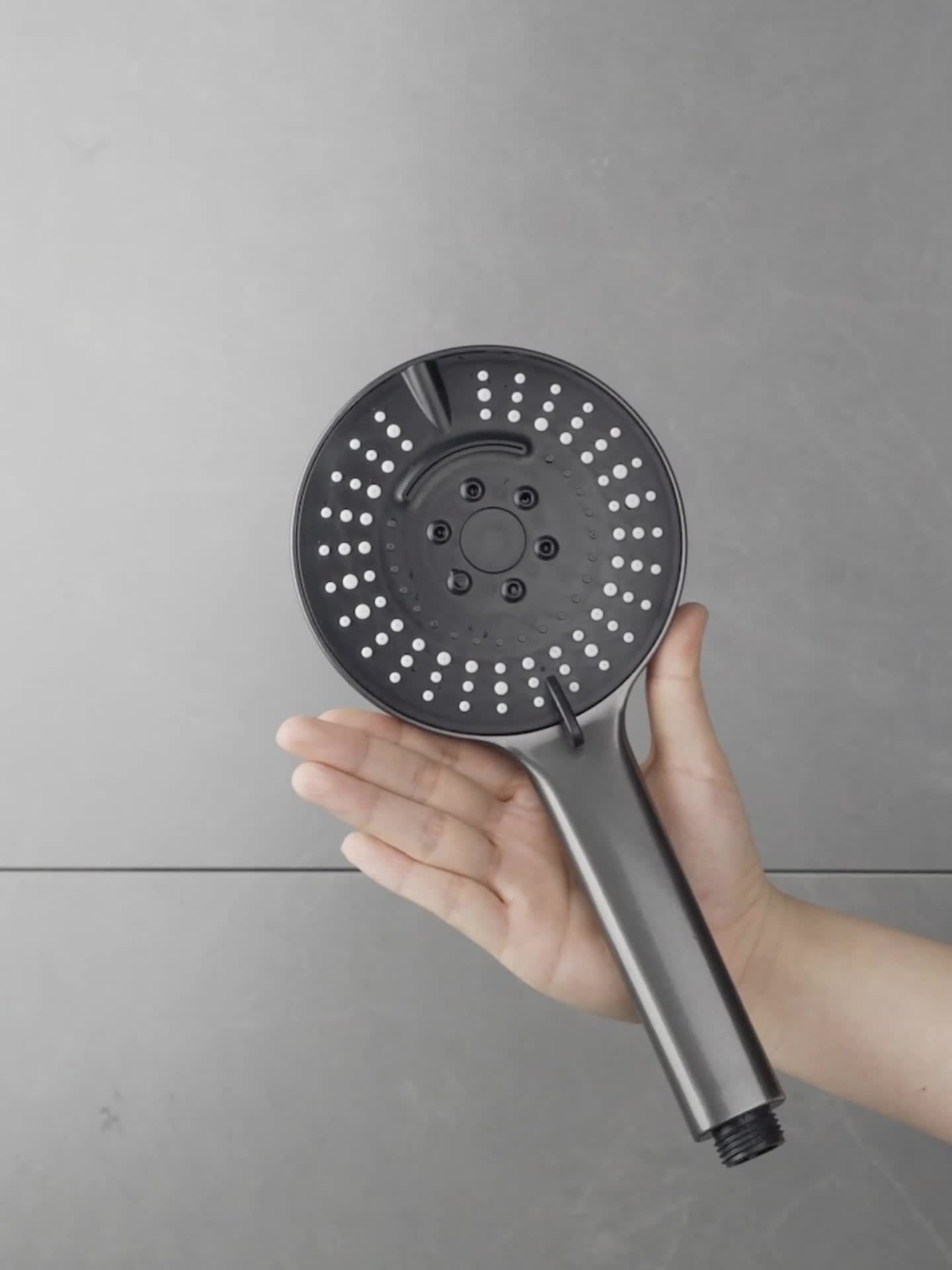 1pc Pressurized Handheld Shower Head, 7 Modes Adjustable Water Output Shower Head, Bathroom Shower Nozzle, Shower Sprinkler, Bathroom Hardware, Bathroom Accessories, Enjoy A Luxurious Bathing Experience