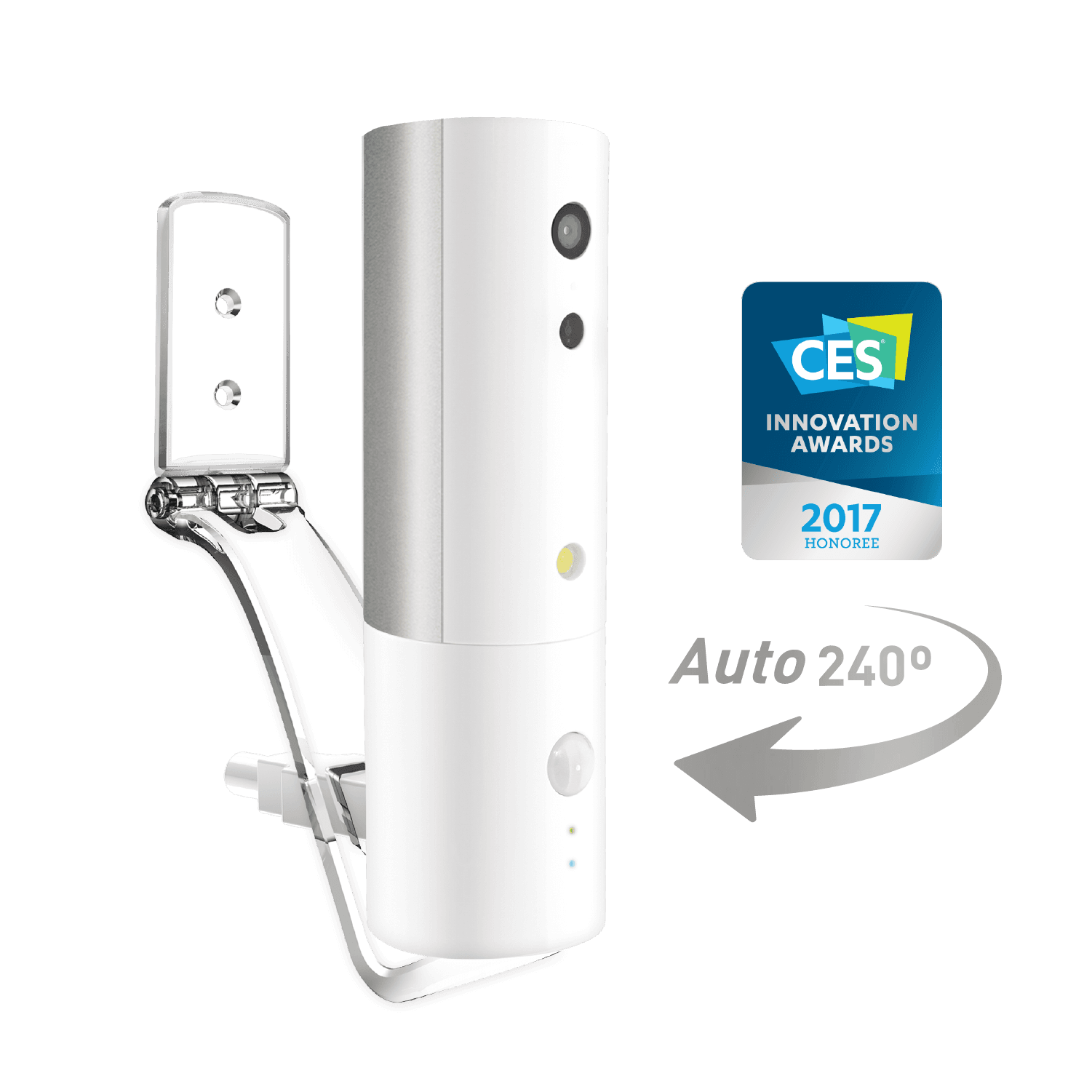 Hermes Portable Security Camera - White, AI Detection, Night Vision