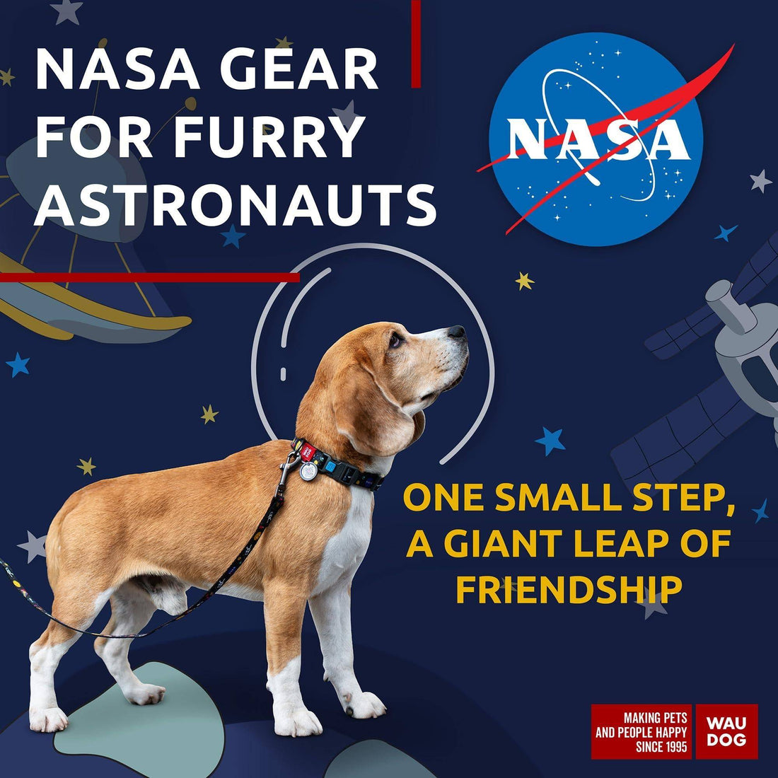 WAUDOG Nylon Dog Leash for Small Dogs and Medium Dogs 4 Ft   Strong