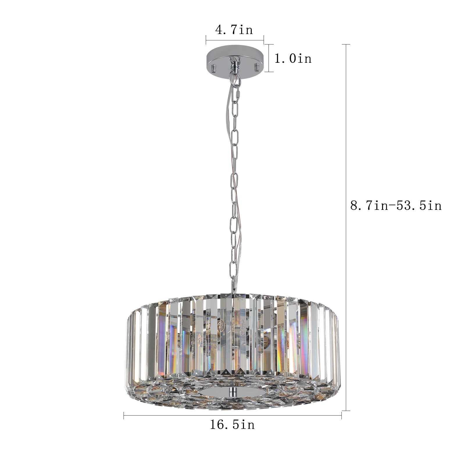Modern Crystal Chandelier for Living-Room Round Cristal Lamp Luxury
