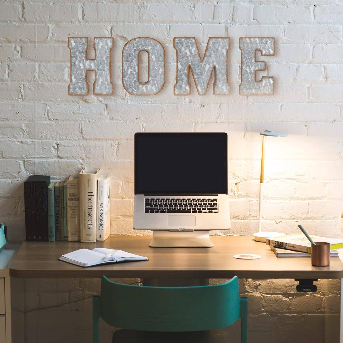 Galvanized Metal Letters for Wall Decor   3D Letter A for Hanging or