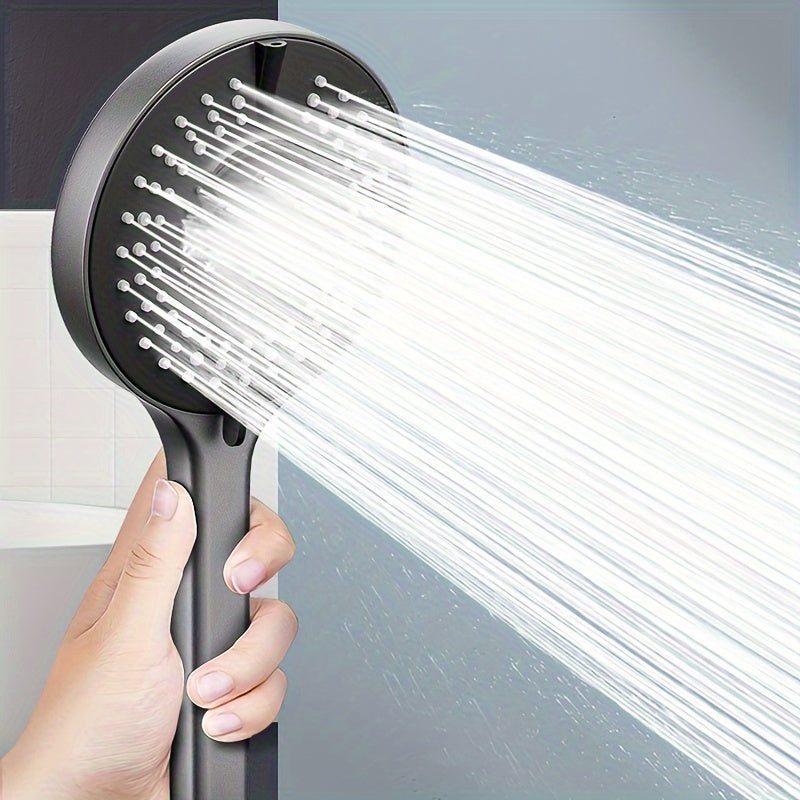 1pc Pressurized Handheld Shower Head, 7 Modes Adjustable Water Output Shower Head, Bathroom Shower Nozzle, Shower Sprinkler, Bathroom Hardware, Bathroom Accessories, Enjoy A Luxurious Bathing Experience