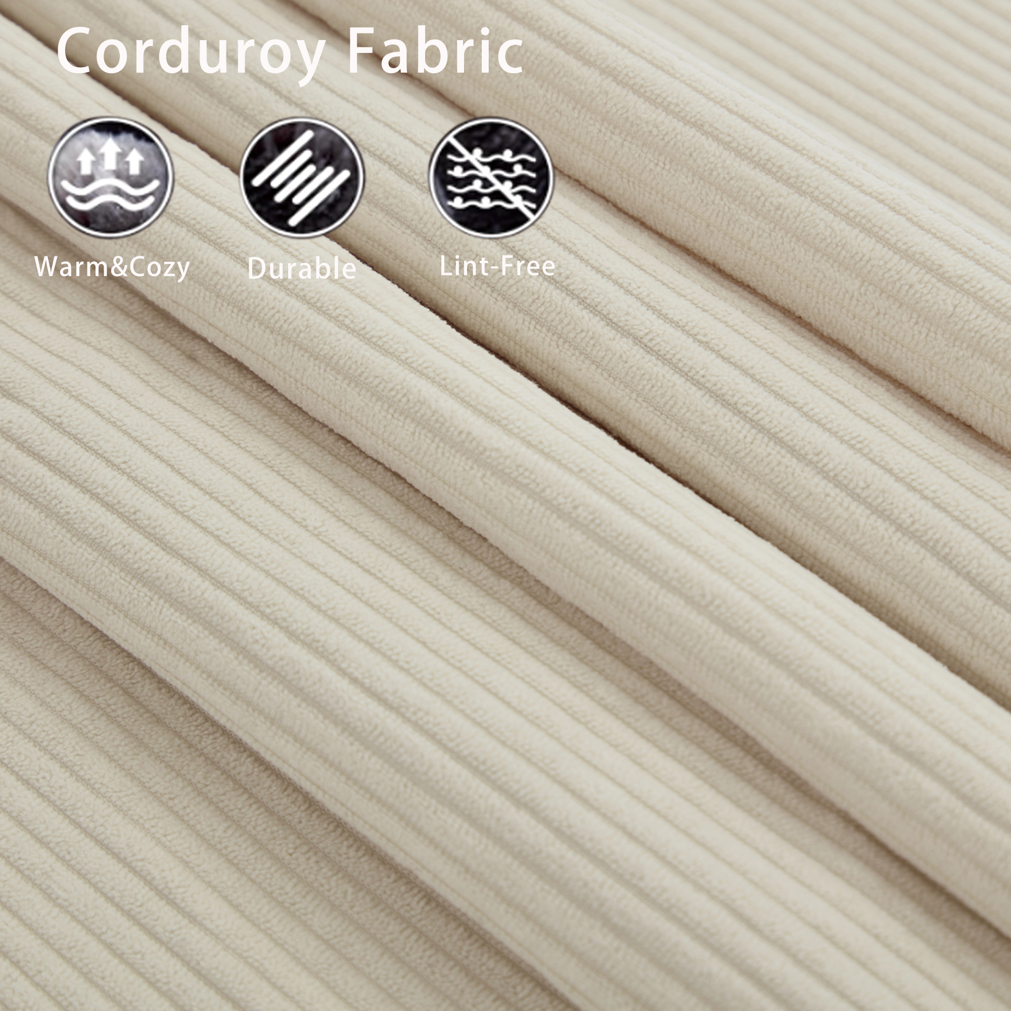 Modular Sofa,No Armrests,At will DIY,Corduroy ,Neck Pillow-Back Lounge