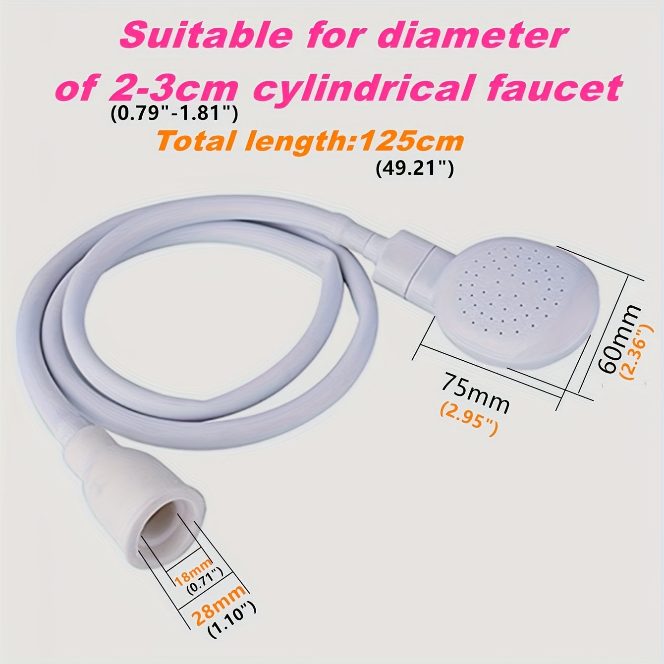 1pc Quick-Connect Portable Shower Head Attachment - Effortless Hair Washer & Pet Groomer - Durable Multifunctional Spray Nozzle for Sink Faucets - Easy Indoor/Outdoor Use