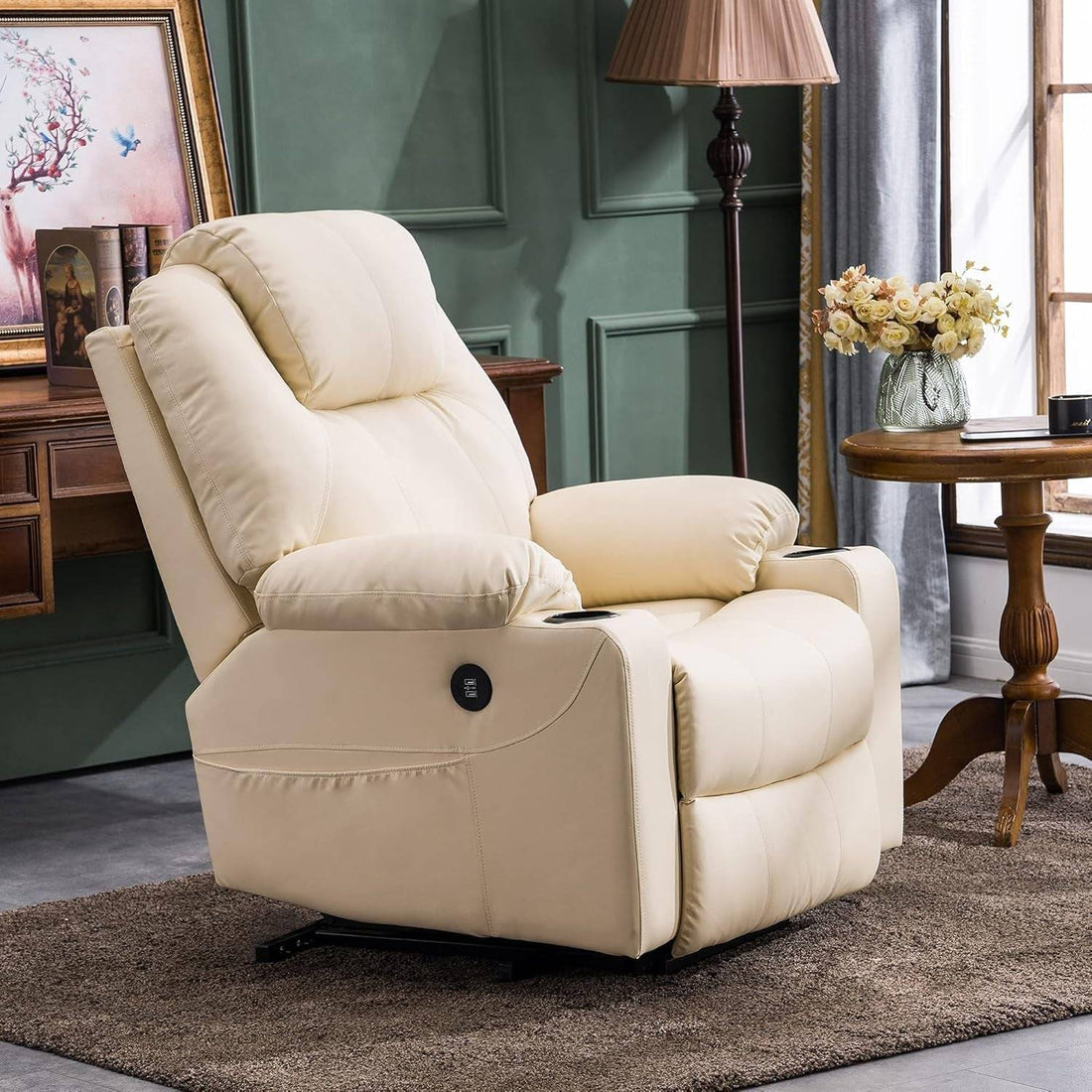 Electric Power Lift Recliner Chair Sofa with Massage and Heat for