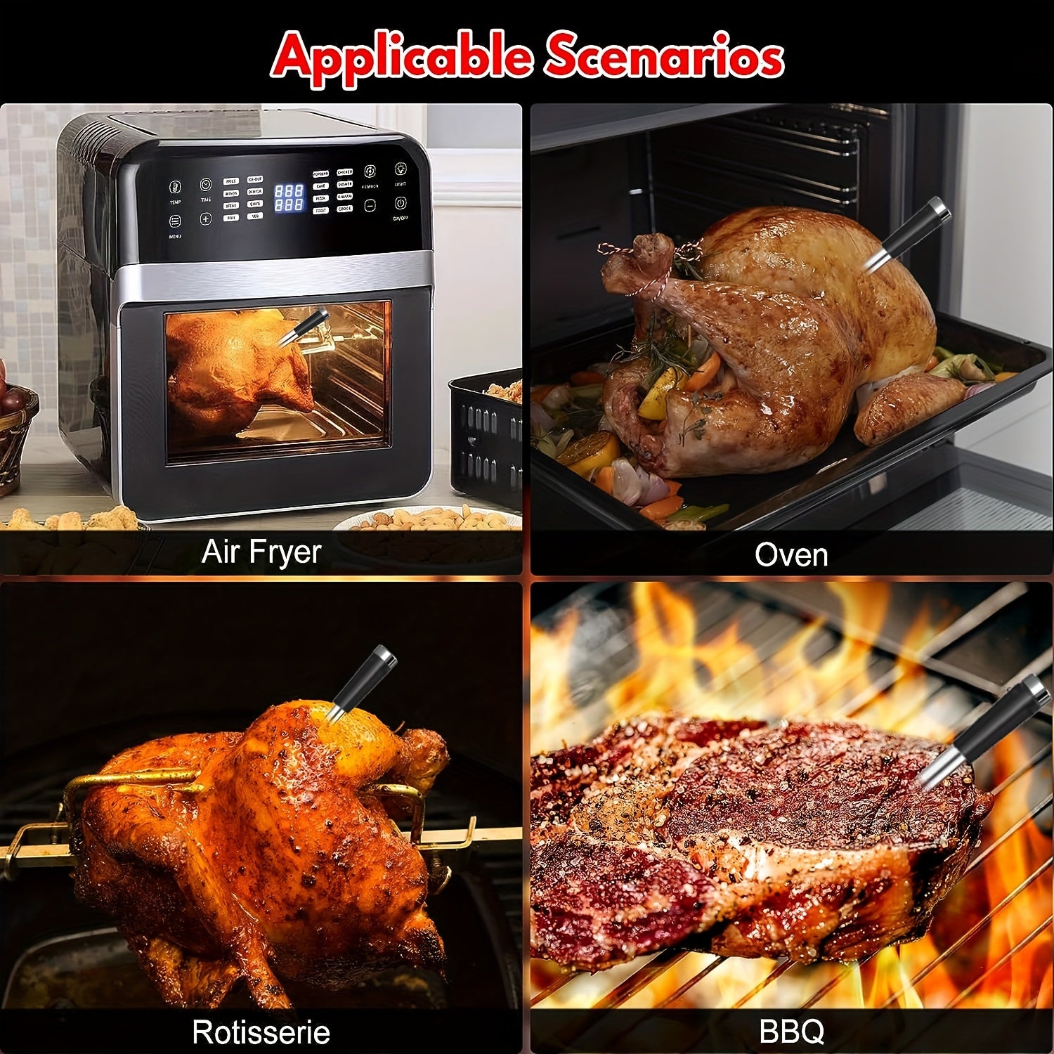Smart BBQ Thermometer with 16ft Range