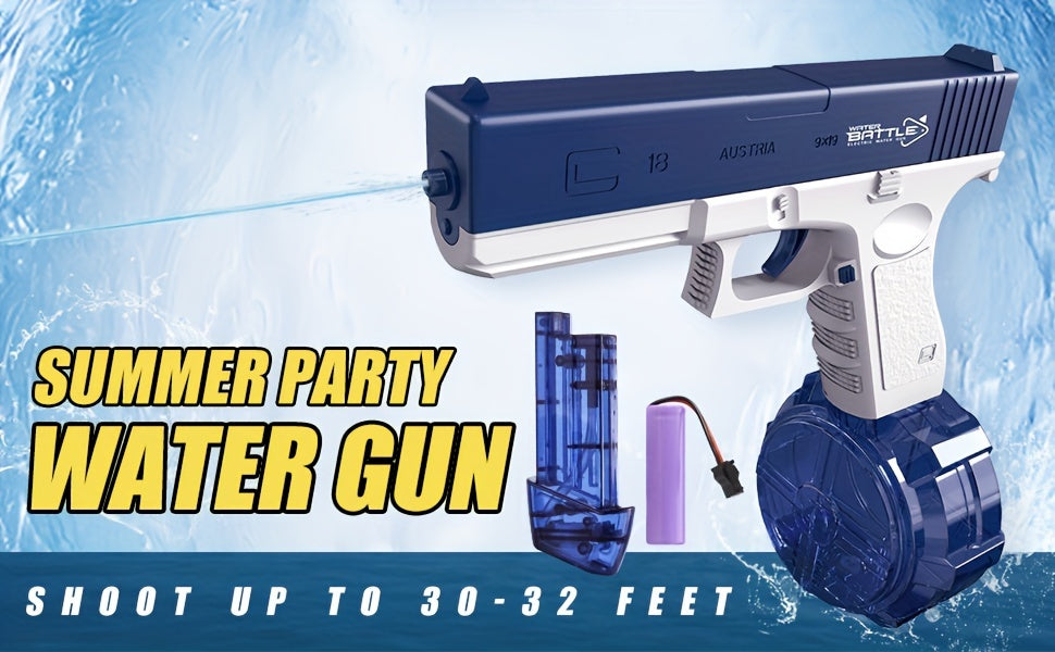 M1911 Glock Electric Water Gun - High-Quality Rechargeable Kids Toy with Large Water Capacity for Summer Games and Fun