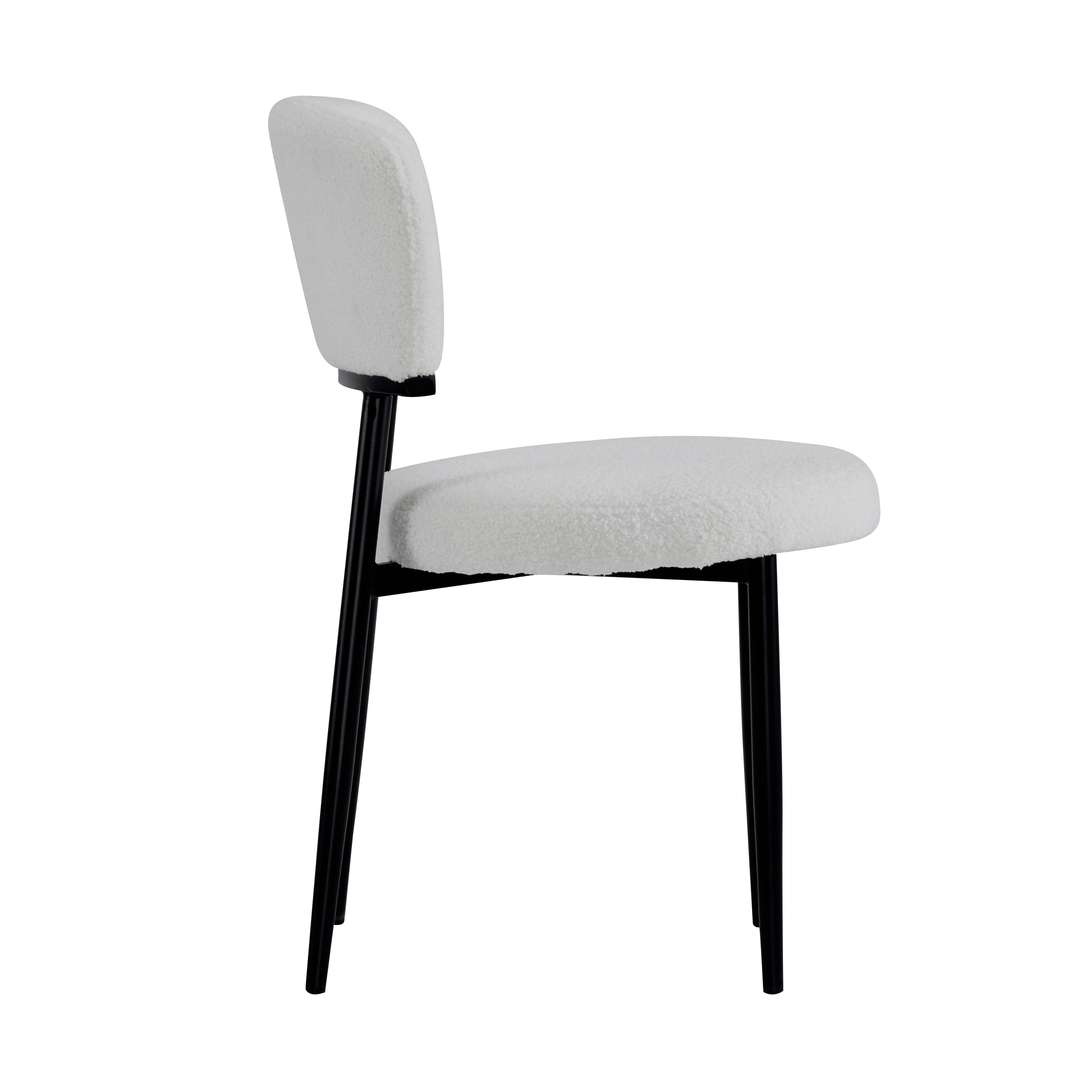 Upholstered Dinning Chair Set of 2-White