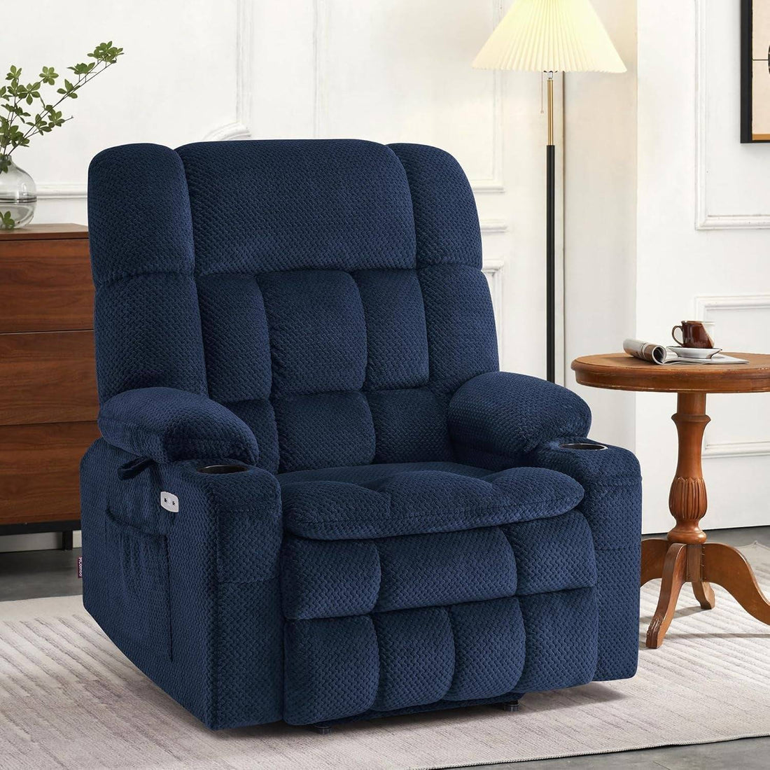 Large Dual Motor Power Lift Recliner Chair Sofa with Massage and Heat