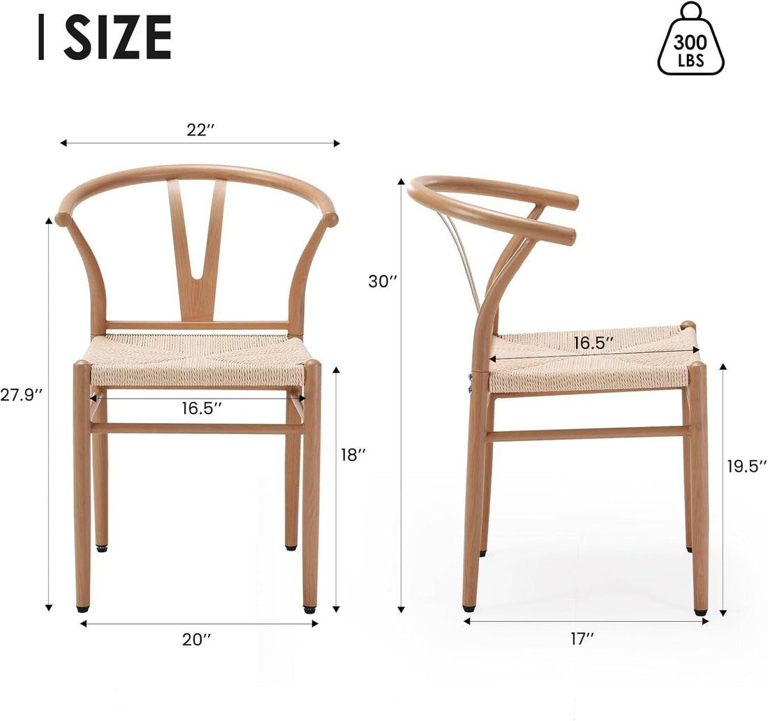 Mid Century Modern Metal Wishbone Dining Room Chairs Set of 2 4 for