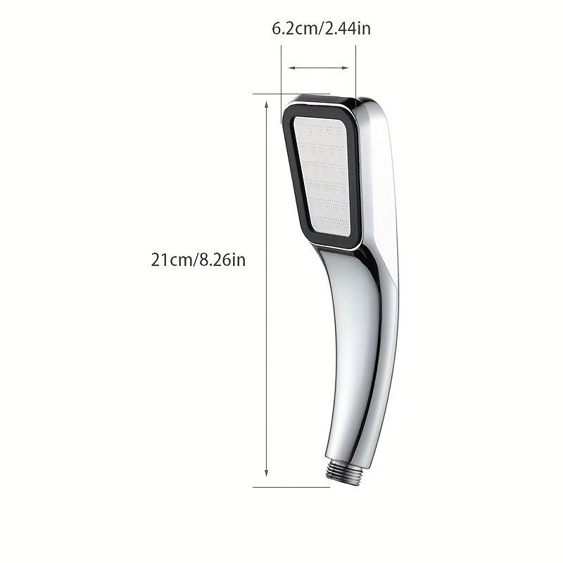 1pc Pressurized Handheld Shower Head, 300 Holes Water Out Shower Head, Bathroom Shower Nozzle, Shower Sprinkler, Bathroom Hardware, Bathroom Accessories, Enjoy A Luxurious Bathing Experience