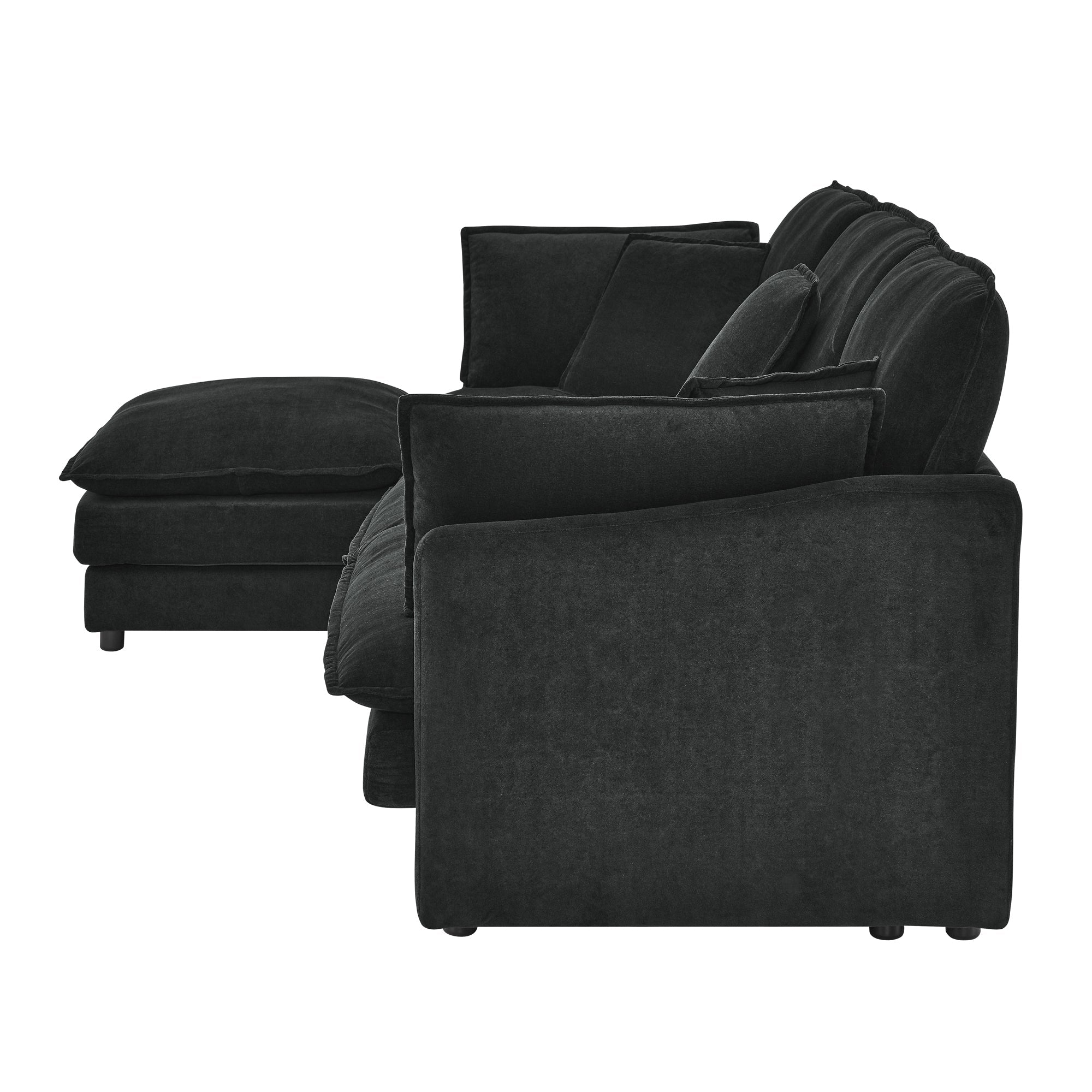 Modern Home Living Room L-Shaped Sectional Sofa Couches with Storage