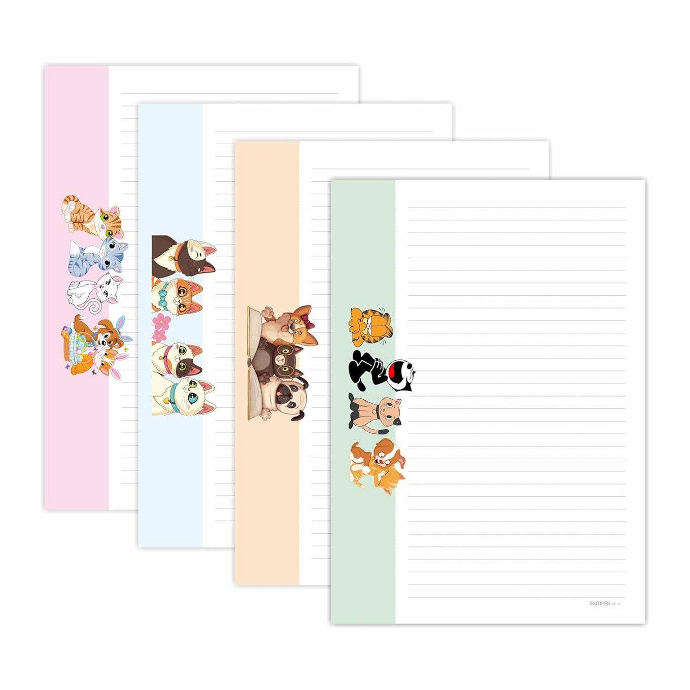 Designer A4 Paper Sheets –  (Cartoon Theme, 100 Sheets)