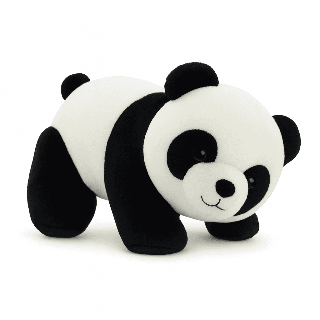 Cute Black and White Plush Panda Toy