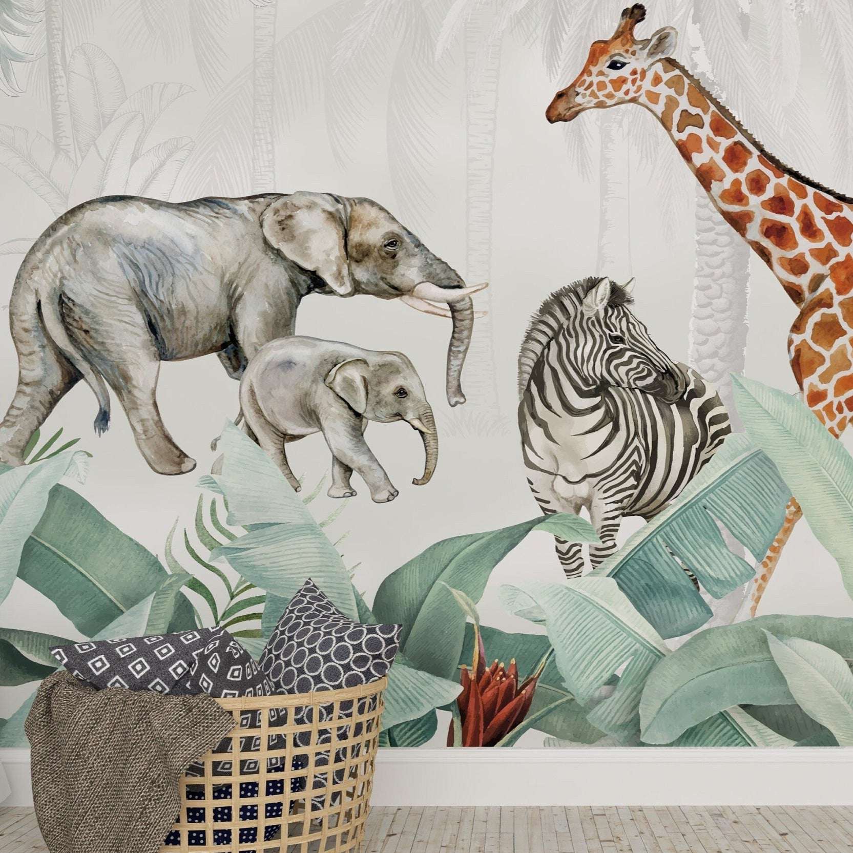 African Safari Mural
