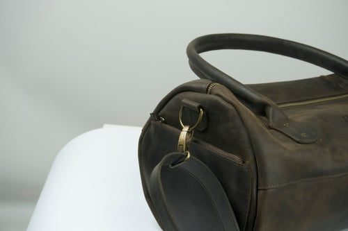 Leather Gym Bag, Leather Duffel Bag, Leather Sports Bag for Men