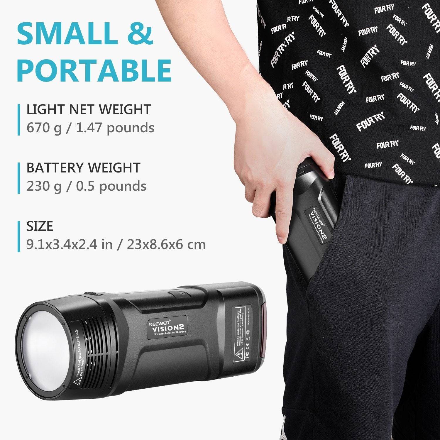 VISION2 200Ws 2.4G TTL Flash Strobe For Sony DSLR Cameras,1/8000 HSS