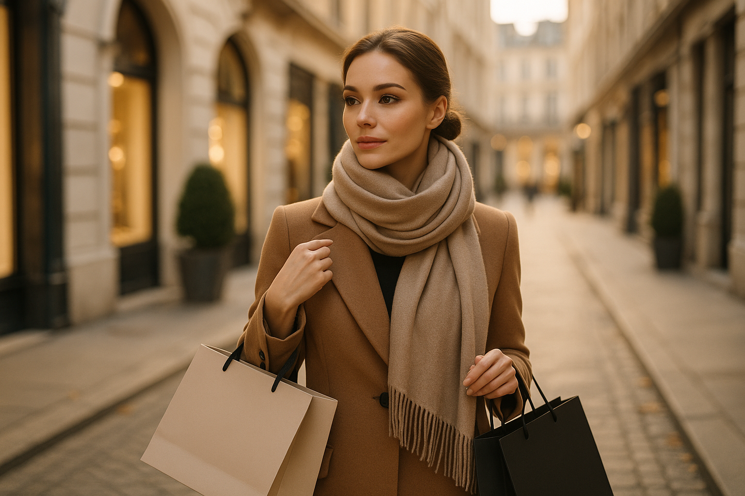 Orange Pashmina Winter Scarf 6 Ft Long