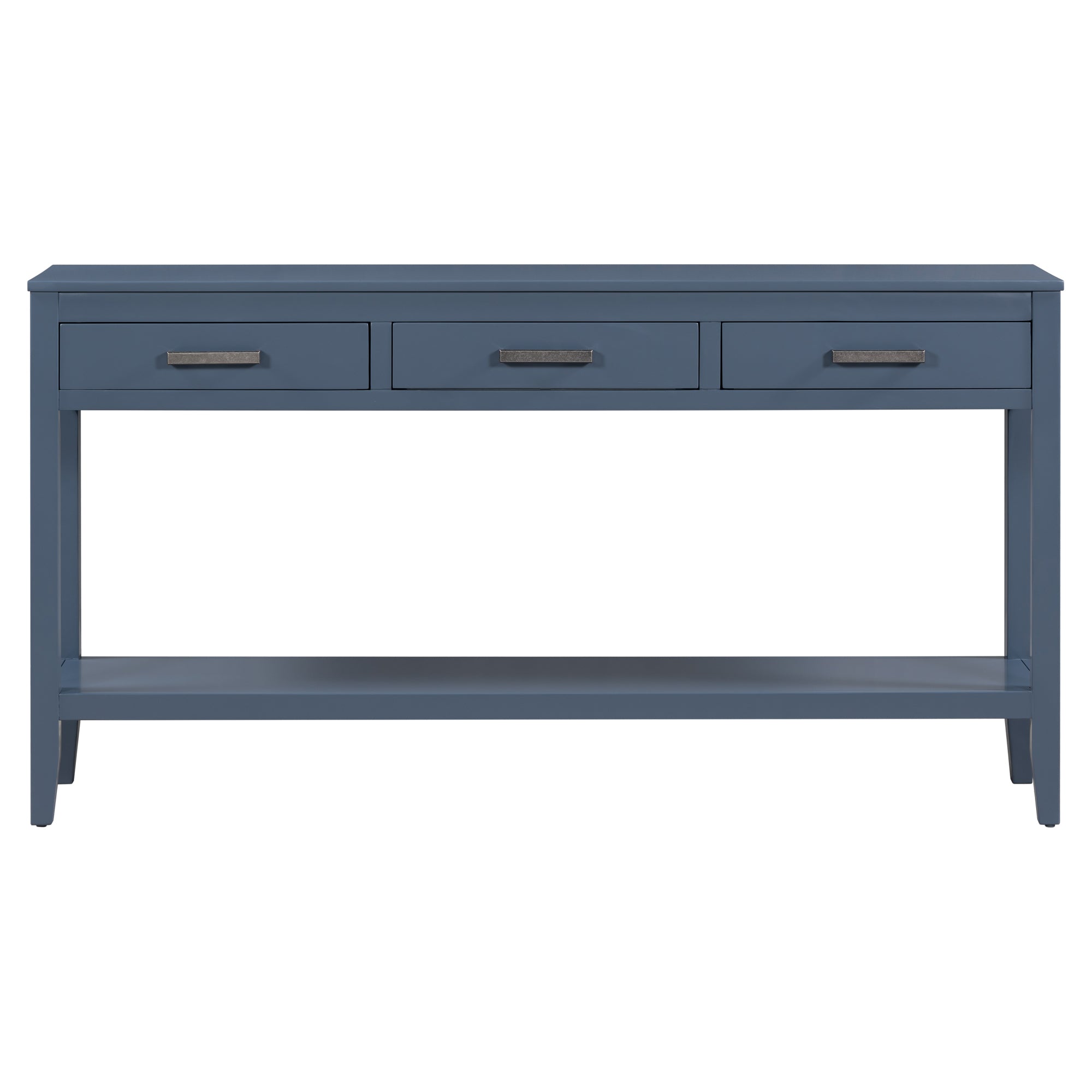 Contemporary 3-Drawer Console Table with 1 Shelf, Entrance Table for