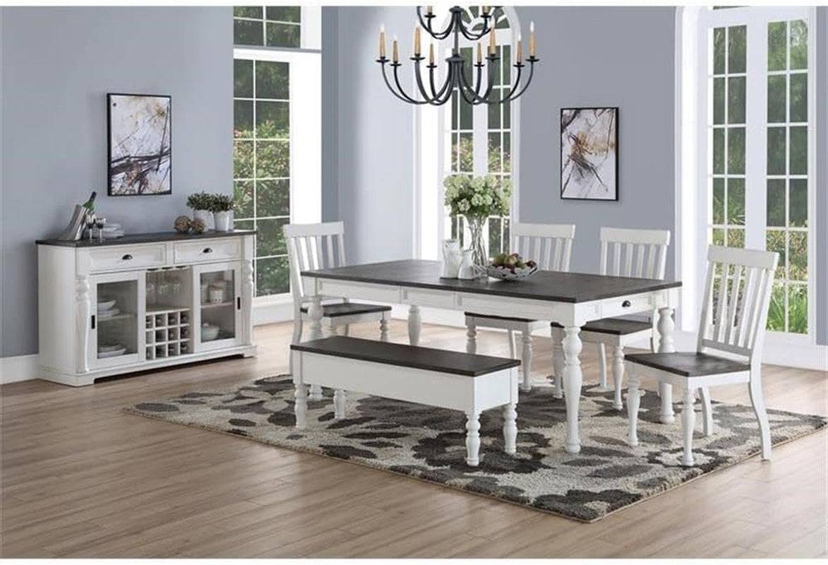 Furniture Joanna Side Chair, Set of 2 Chairs, Farmhouse Style, 2-Tone