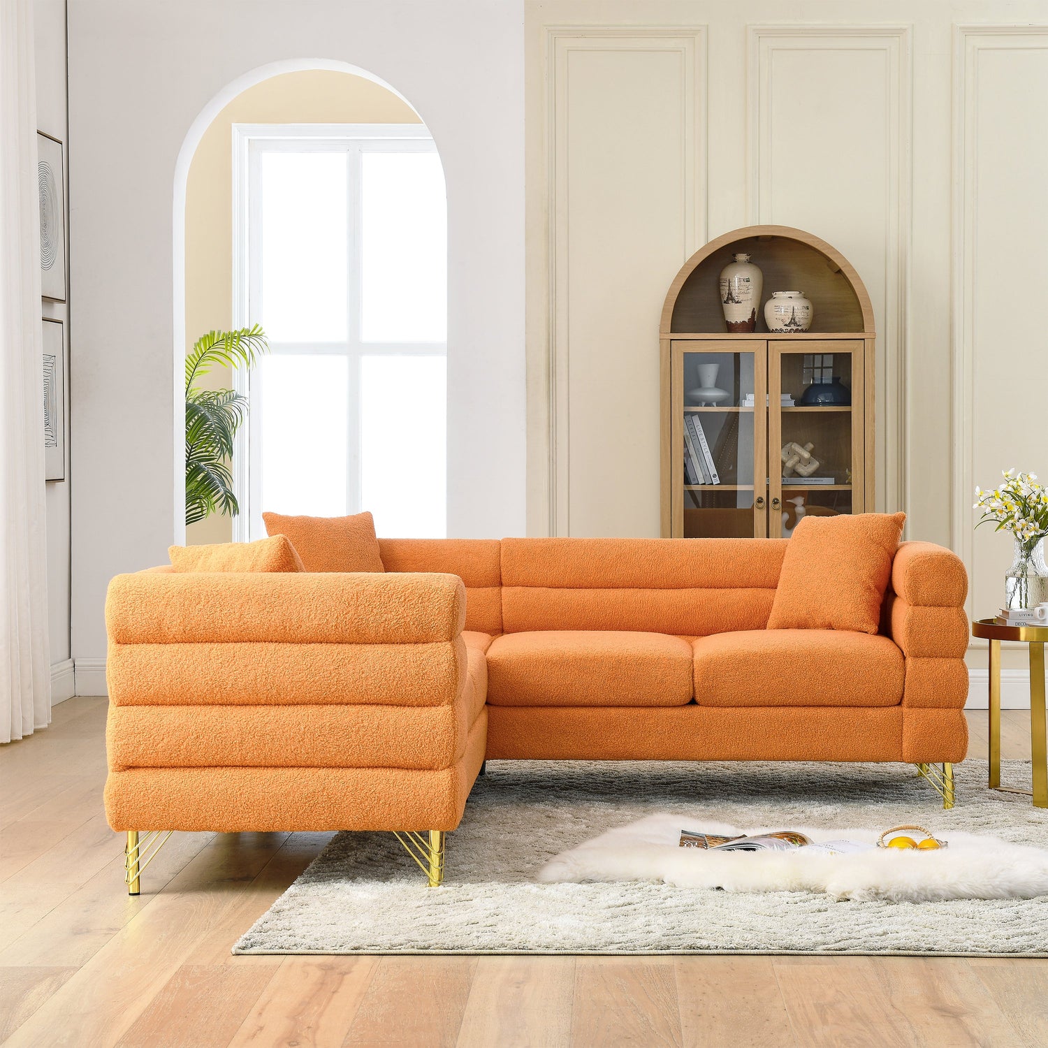81.5-Inch Oversized Corner Sofa Covers, L-Shaped Sectional Couch,