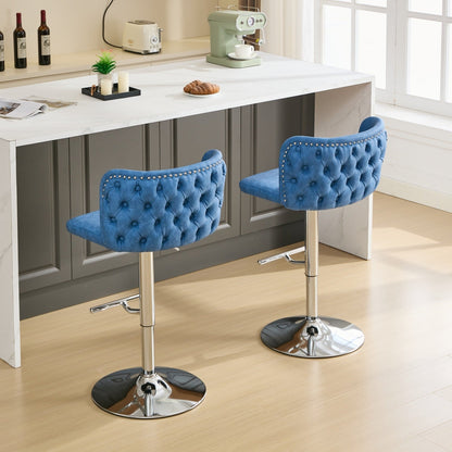 A&amp;A Furniture,Swivel Barstools Adjusatble Seat Height With Chrome