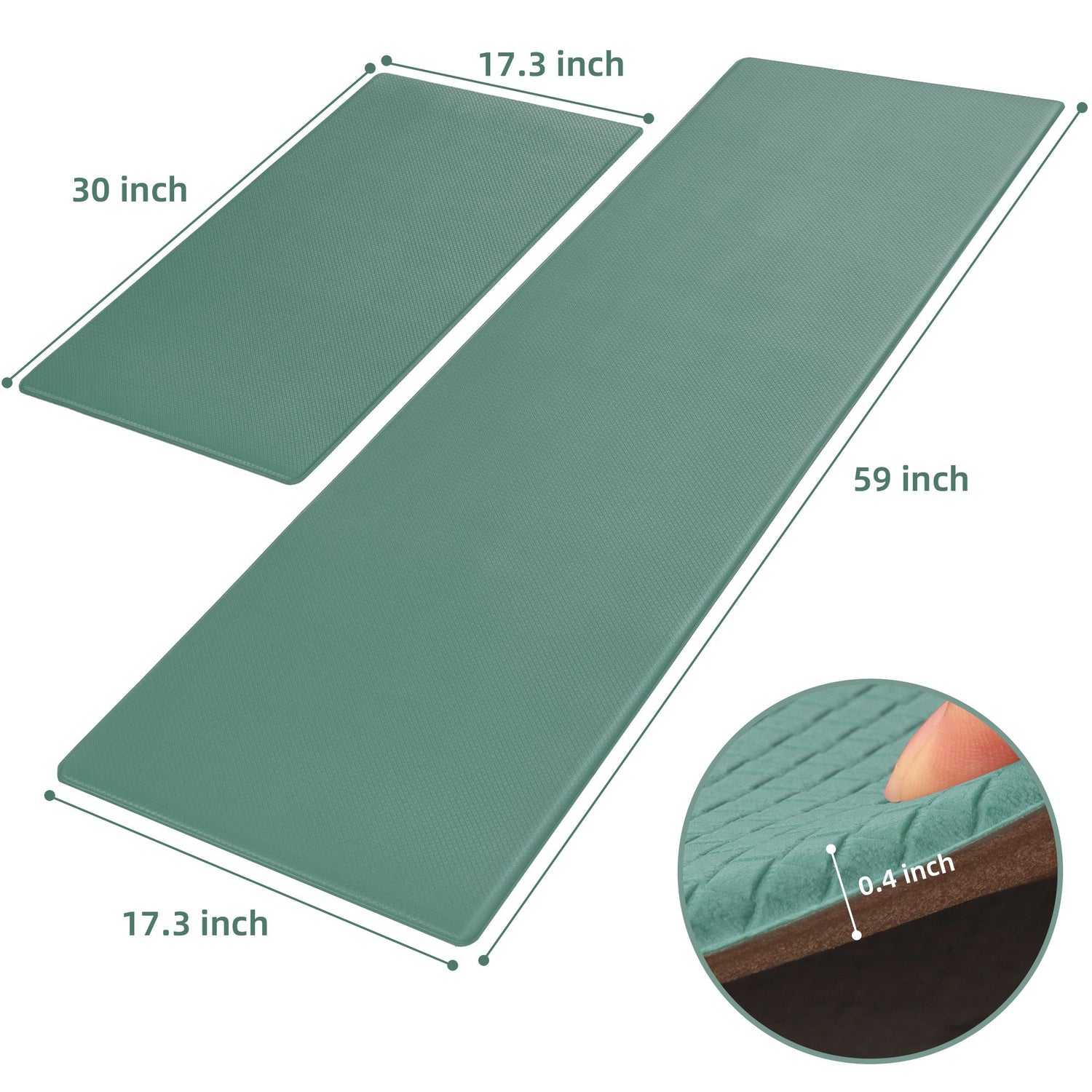 Kitchen Floor Mat Two-piece Set Of Non-slip, Waterproof And Easy To Sc
