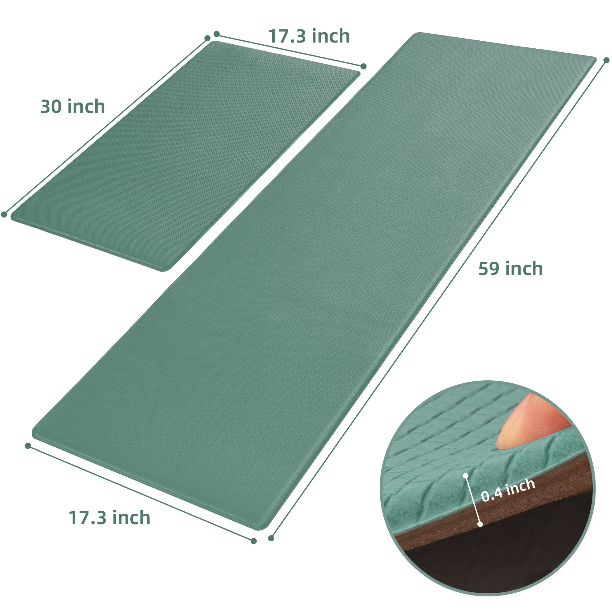Kitchen Floor Mat Two-piece Set Of Non-slip, Waterproof And Easy To Sc