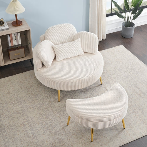 61 inches beige comfortable seat, small sofa with small end table,