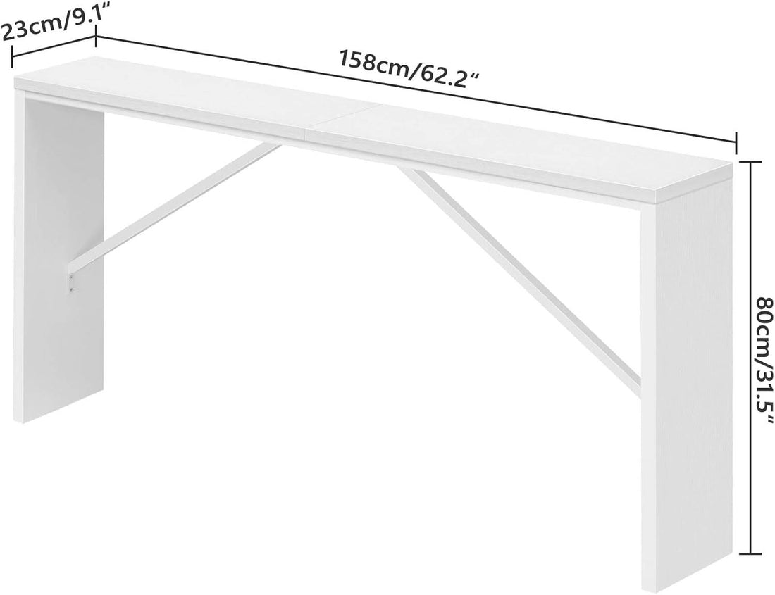 Console Table, 62.2&quot; Long Sofa Table behind Couch, Narrow Entryway