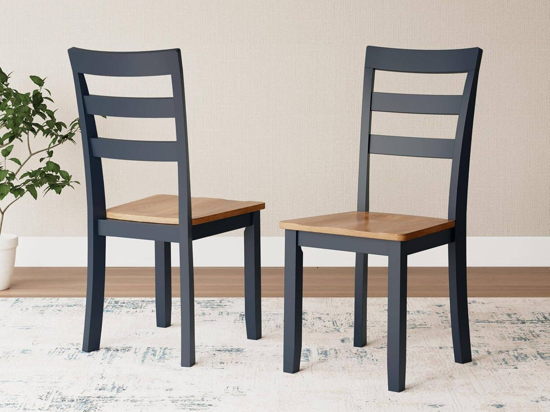 Gesthaven Solid Wood Frame Dining Chair, Set of 2, White/Natural