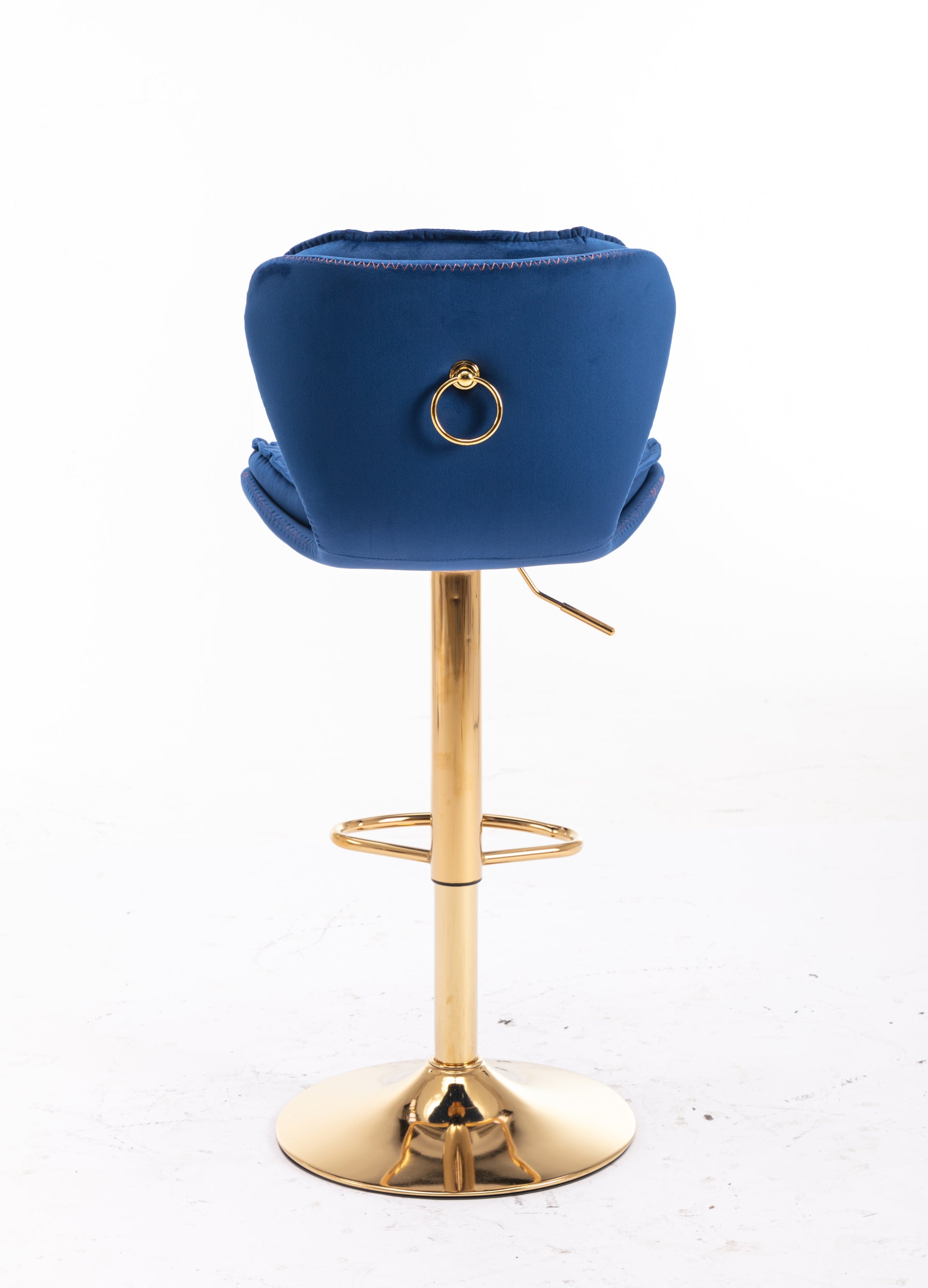 Set of 2  Bar Stools,with Chrome Footrest and Base Swivel Height