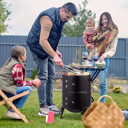 Iron Spray Smoker Carbon Grill, Black