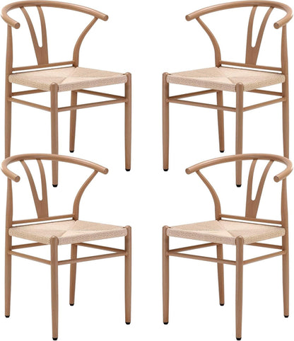 Mid Century Modern Metal Wishbone Dining Room Chairs Set of 2 4 for