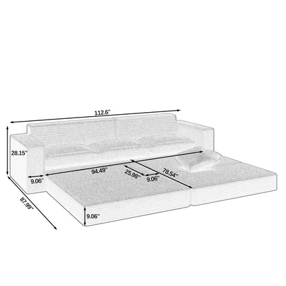 Right sofa seat,L shape Modular Sectional Sofa, Compressed Sectional
