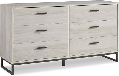 Socalle 6 Drawer 59&quot; Dresser, Beige