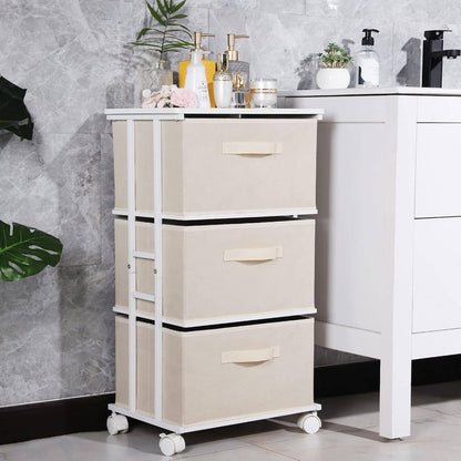 Dresser Tower with 3 Drawers,Fabric Dresser Drawer Organizer