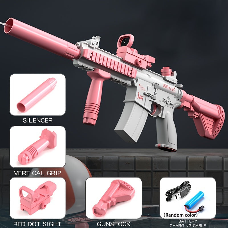 [Halloween] Summer Outdoor Toy Gun, Electric Automatic High Speed Water Gun, Swimming Pool Summer Toys, As Halloween, Chrismas Gift