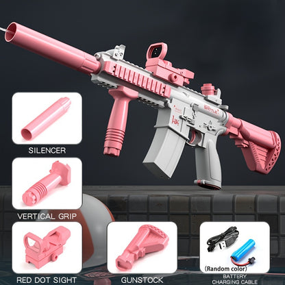 [Halloween] Summer Outdoor Toy Gun, Electric Automatic High Speed Water Gun, Swimming Pool Summer Toys, As Halloween, Chrismas Gift
