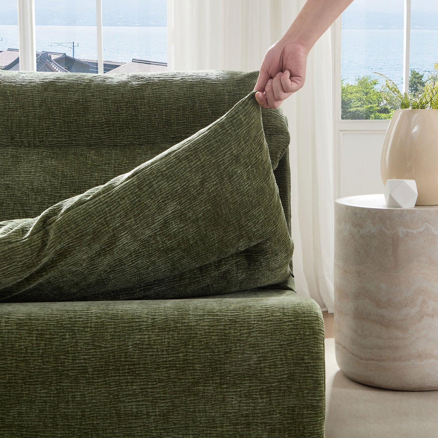 Accent Armless Chair Lazy Floor Seating, Single Sofa Lounger Leisure