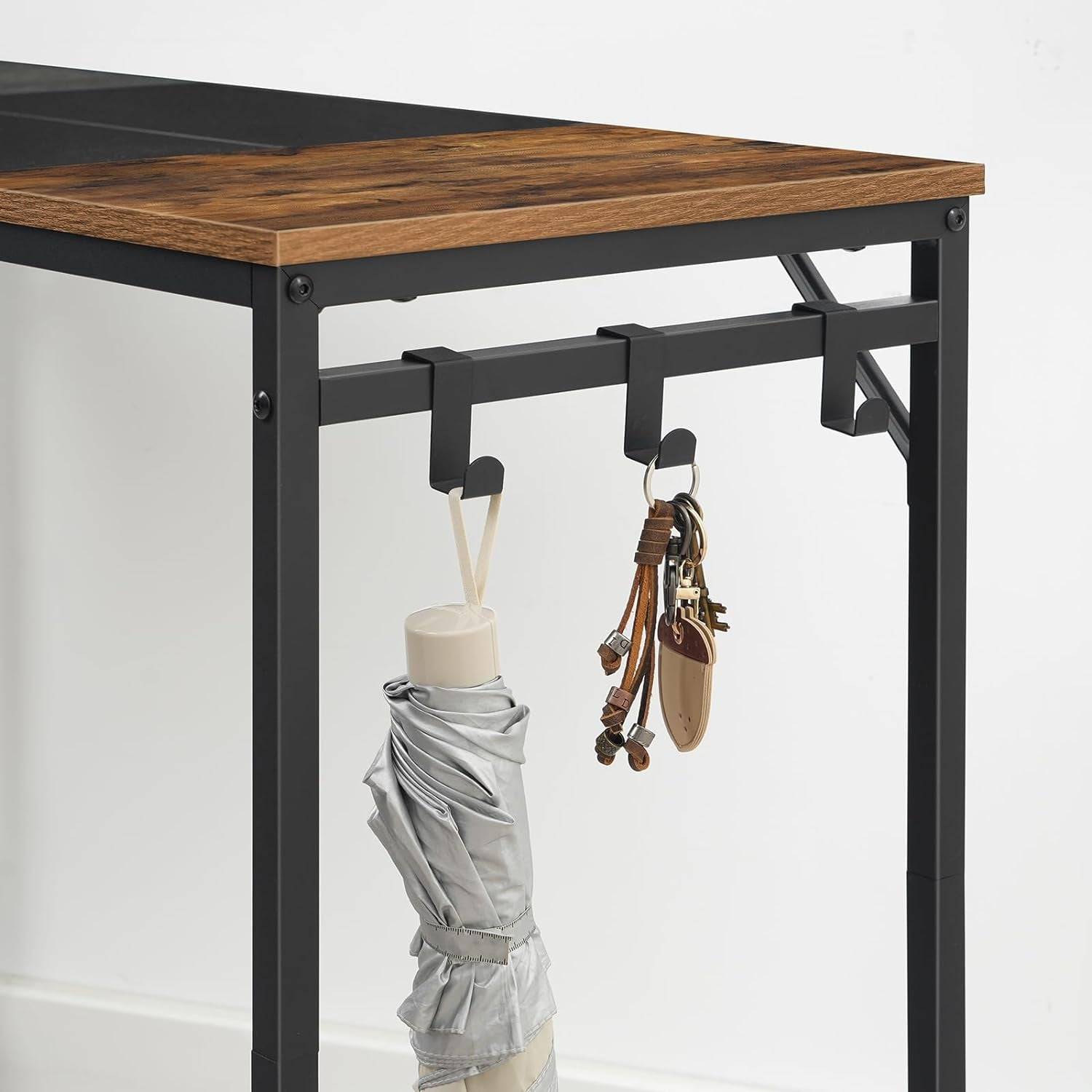 Computer Desk, Home Office Desk with Power Outlet, Modern Study