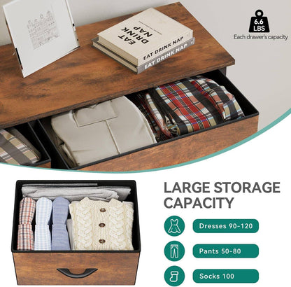 8 Drawers Fabric Dresser, Furniture Storage Tower Cabinet, Organizer